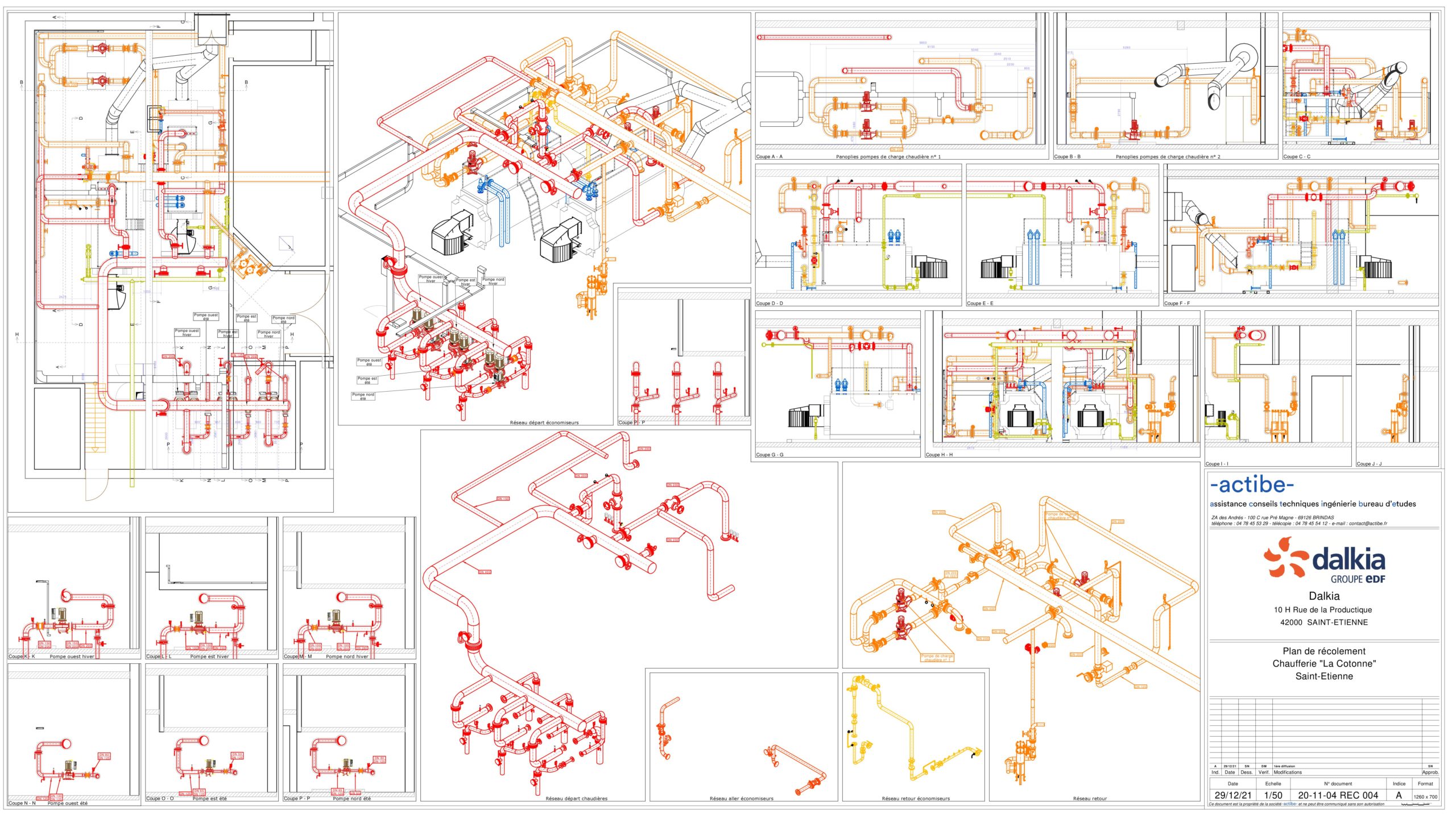 Centrale de La Cotonne - Plan de récolement